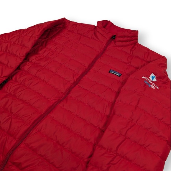 Patagonia Other - Patagonia Down Sweater Jacket Mens Medium Red Quilted Puffer Logo Gorpcore